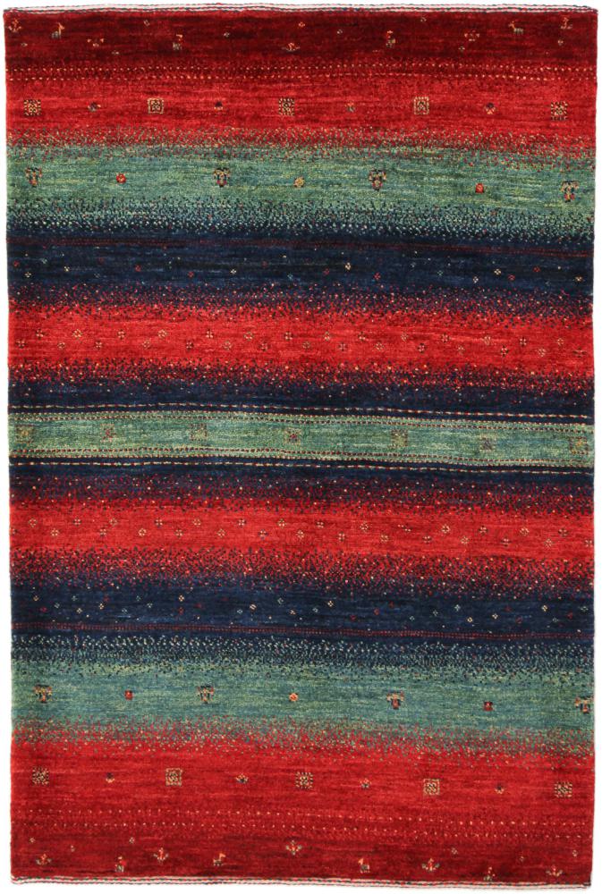 Persian Rug Persian Gabbeh Loribaft Nowbaft 123x83 123x83, Persian Rug Knotted by hand