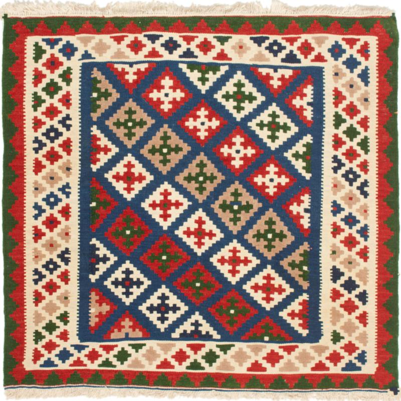 Persialainen matto Kelim Fars 104x101 104x101, Persialainen matto kudottu