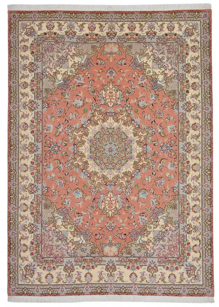 Persian Rug Tabriz 50Raj 6'10"x5'0" 6'10"x5'0", Persian Rug Knotted by hand
