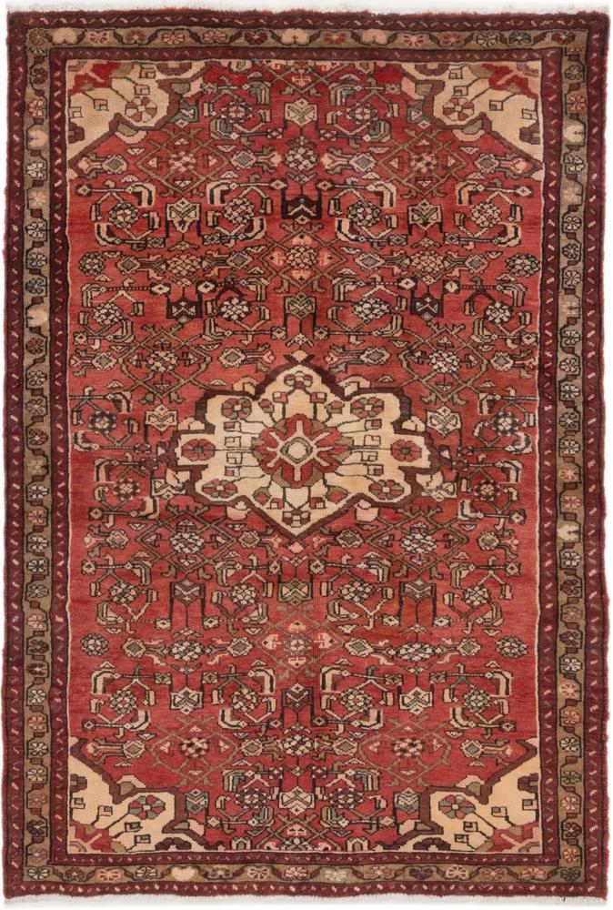 Persian Rug Hamadan 5'5"x3'9" 5'5"x3'9", Persian Rug Knotted by hand