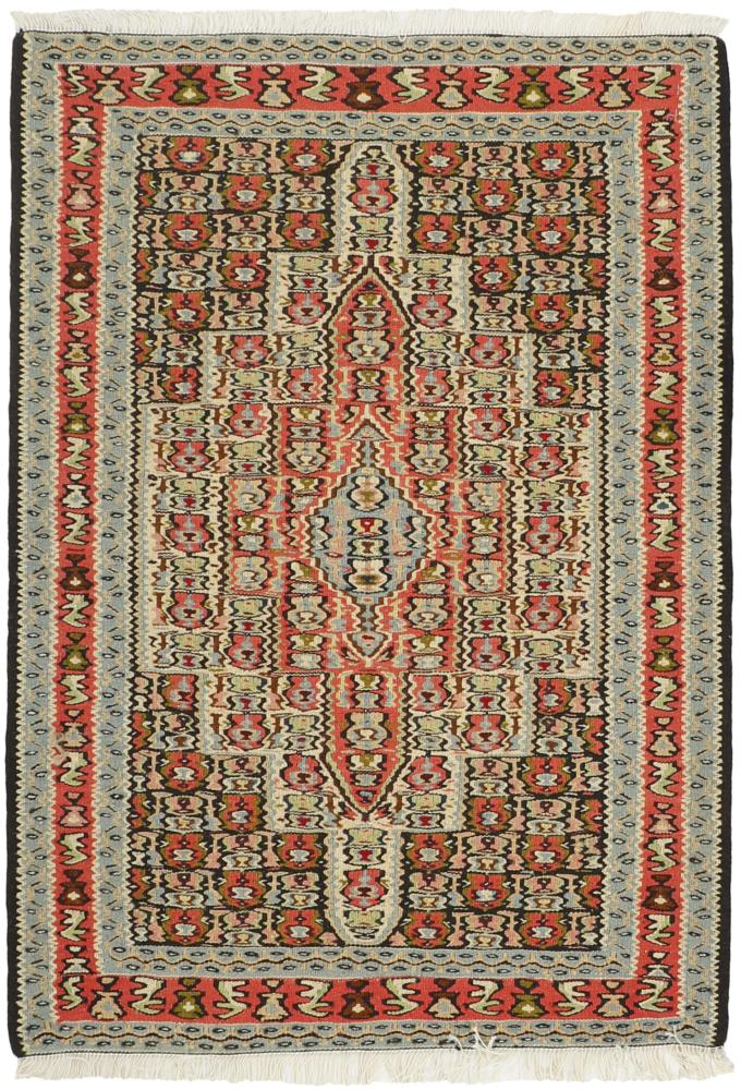 Perzisch tapijt Kilim Senneh 3'6"x2'6" 3'6"x2'6", Perzisch tapijt Handgeknoopte