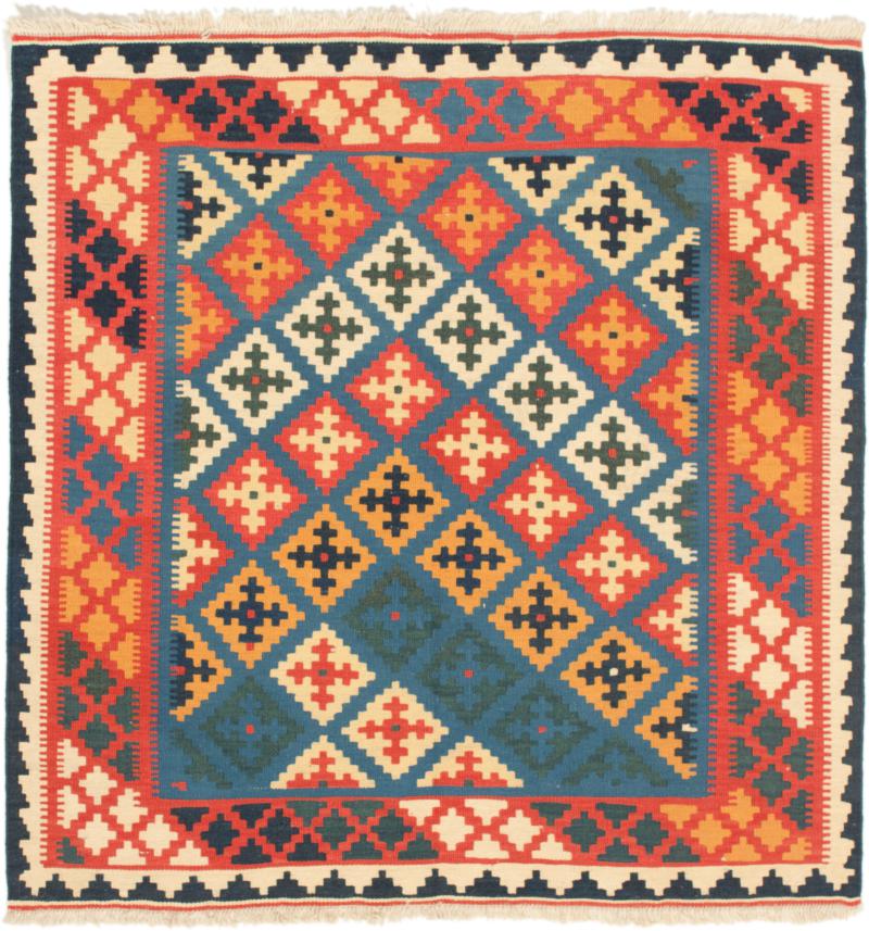 Persisk tæppe Kelim Fars 105x101 105x101, Persisk tæppe Håndvævet