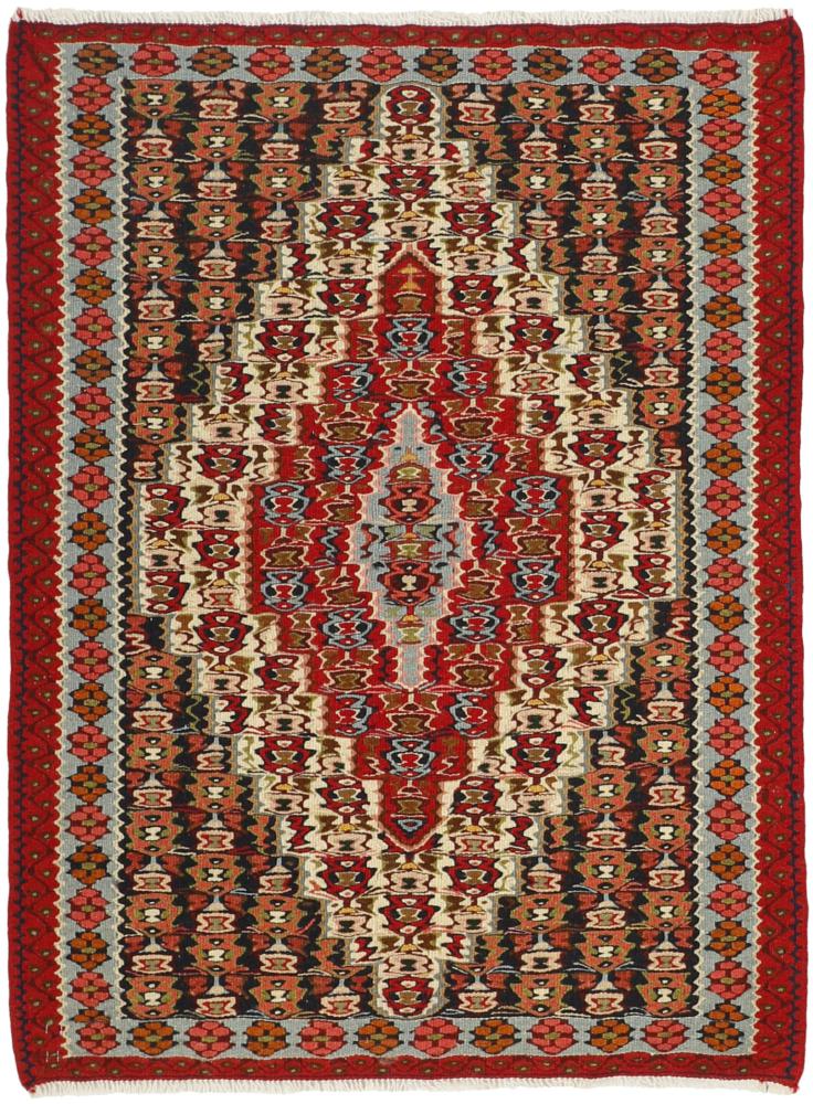 Persian Rug Kilim Senneh 3'5"x2'6" 3'5"x2'6", Persian Rug Knotted by hand