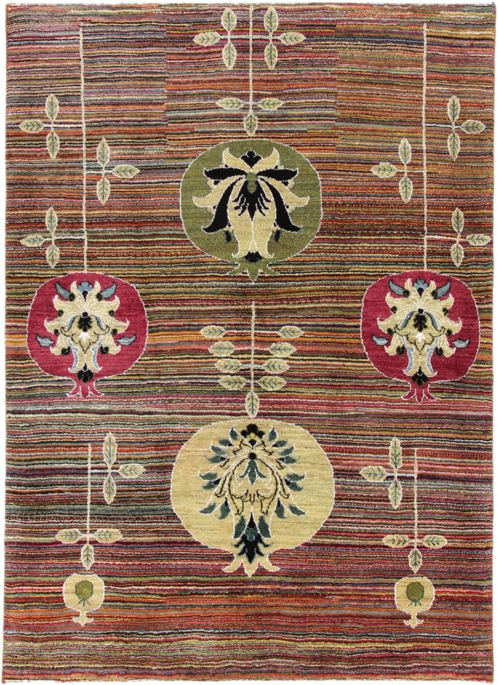 Persian Rug Persian Gabbeh Loribaft Nature 6'7"x4'10" 6'7"x4'10", Persian Rug Knotted by hand