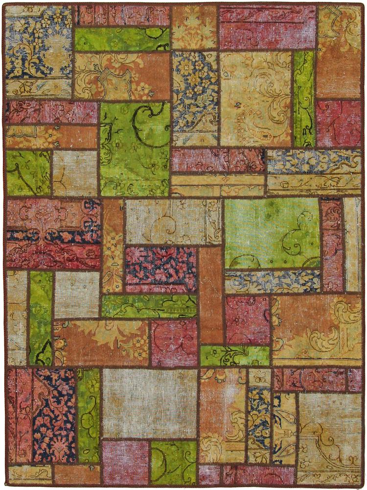 Tapis persan Patchwork 201x151 201x151, Tapis persan Noué à la main