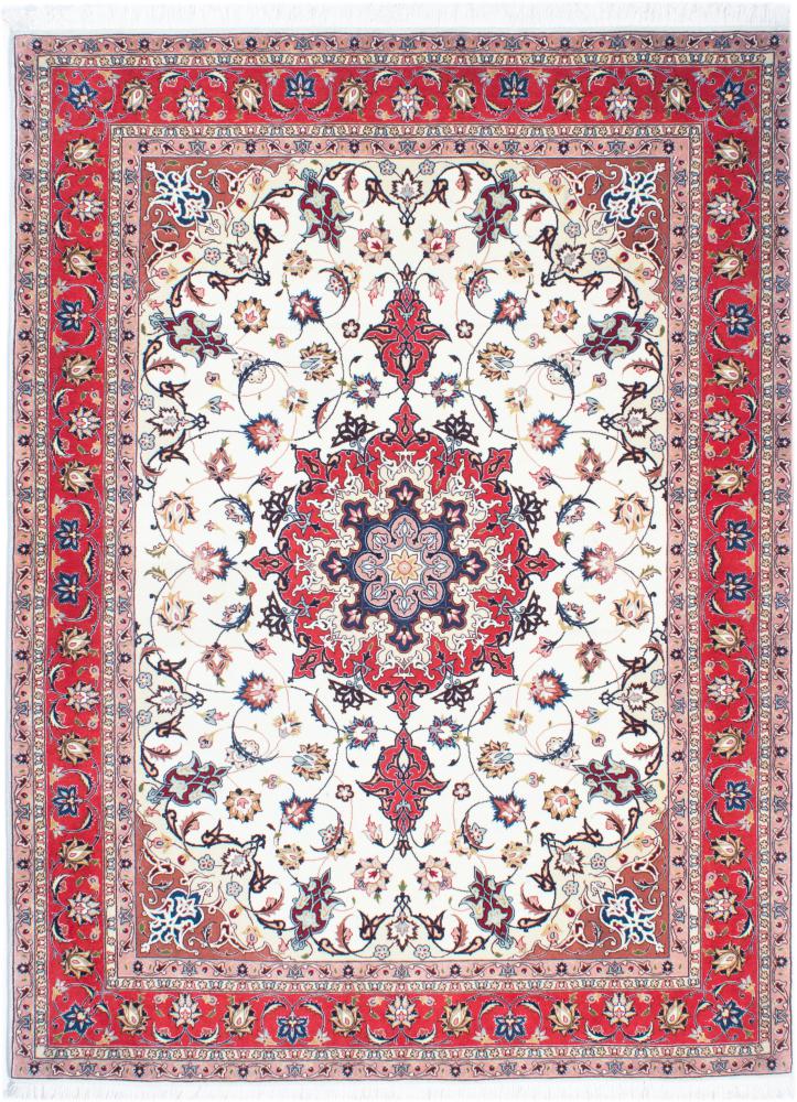 Persian Rug Tabriz 50Raj 6'9"x5'0" 6'9"x5'0", Persian Rug Knotted by hand