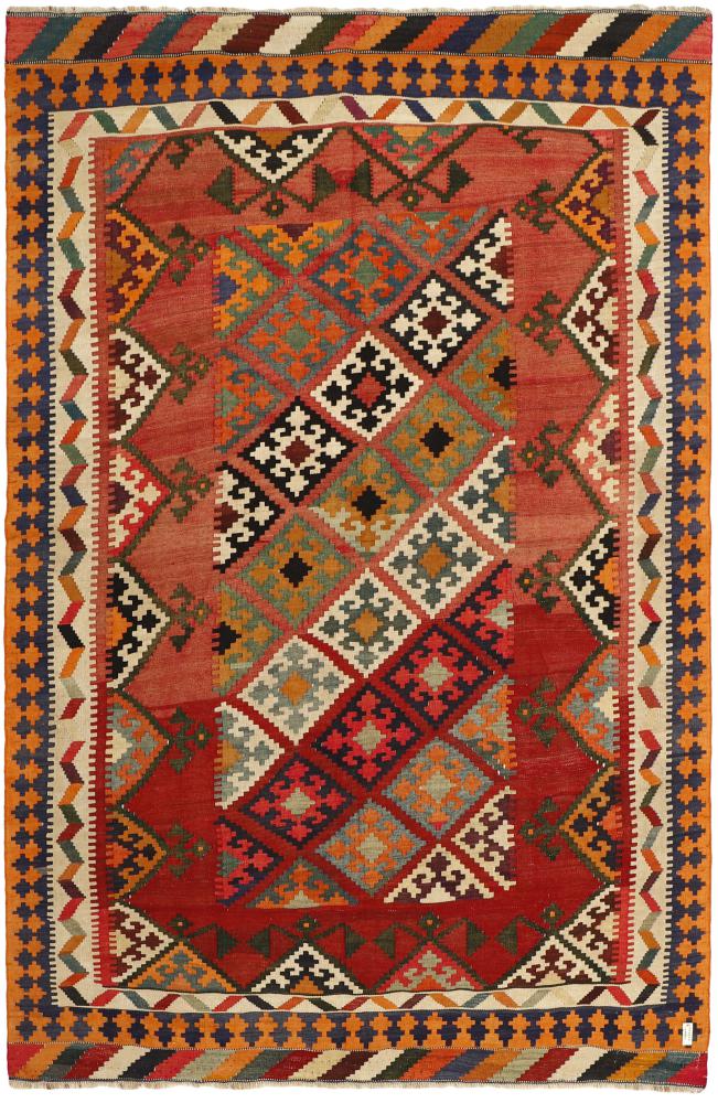 Persian Rug Kilim Fars 7'2"x5'0" 7'2"x5'0", Persian Rug Woven by hand
