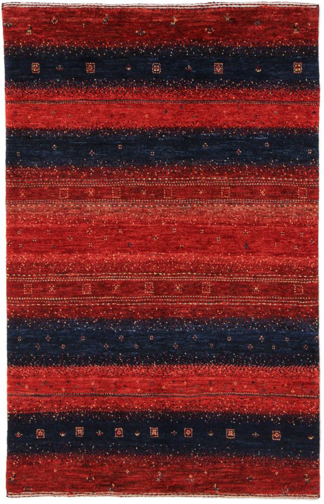 Persian Rug Persian Gabbeh Loribaft Nowbaft 3'11"x2'7" 3'11"x2'7", Persian Rug Knotted by hand