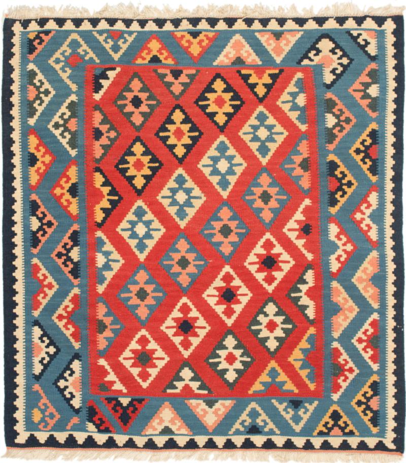  ペルシャ絨毯 キリム Fars 115x101 115x101,  ペルシャ絨毯 手織り