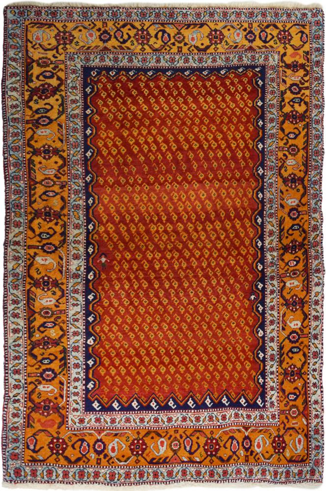 Persian Rug Persian Gabbeh Loribaft 4'9"x3'4" 4'9"x3'4", Persian Rug Knotted by hand