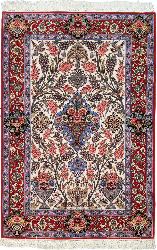 Persisk tæppe Isfahan Silketrend 167x112 167x112, Persisk tæppe Knyttet i hånden