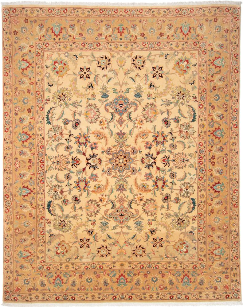 Indo rug Indo Tabriz Mahi 9'10"x7'11" 9'10"x7'11", Persian Rug Knotted by hand