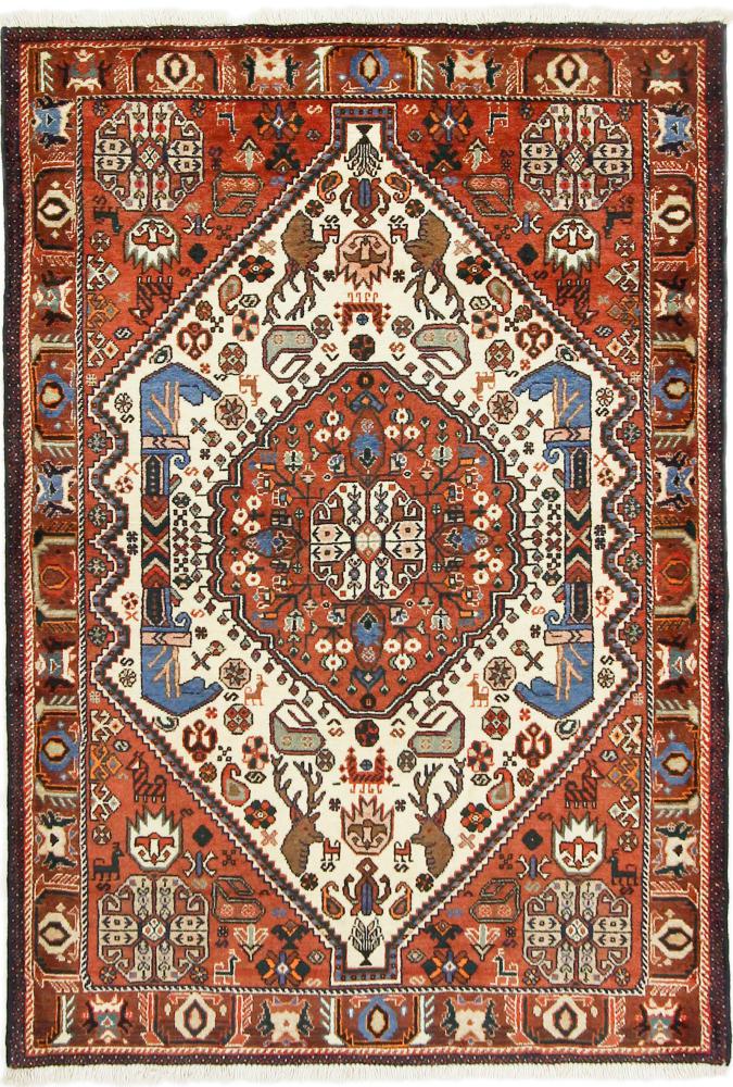 Persian Rug Ghashghai 5'1"x3'5" 5'1"x3'5", Persian Rug Knotted by hand