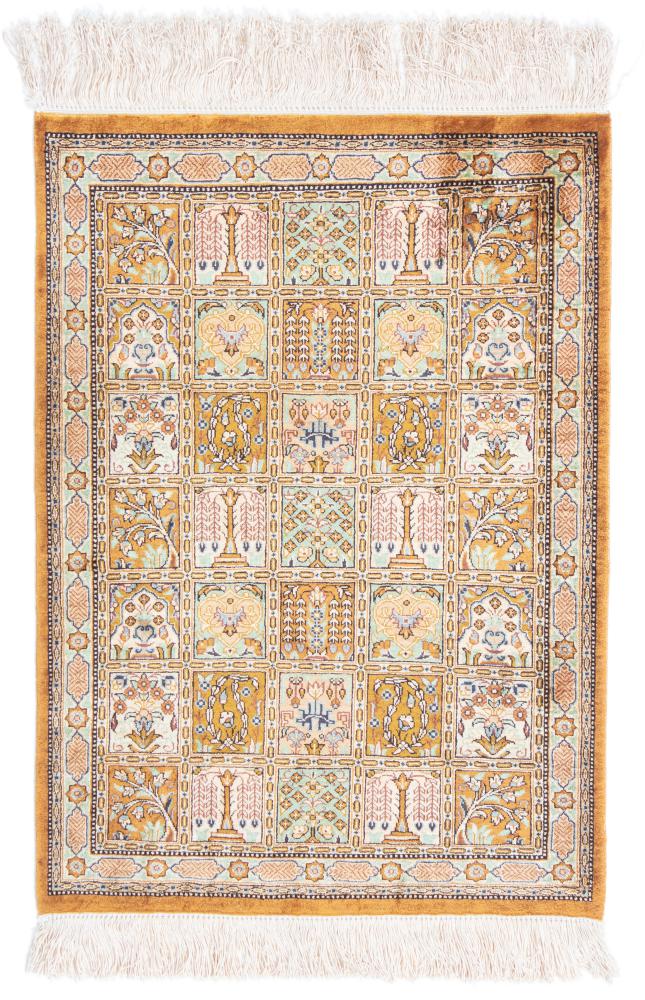 Perzisch tapijt Qum Zijde 71x53 71x53, Perzisch tapijt Handgeknoopte
