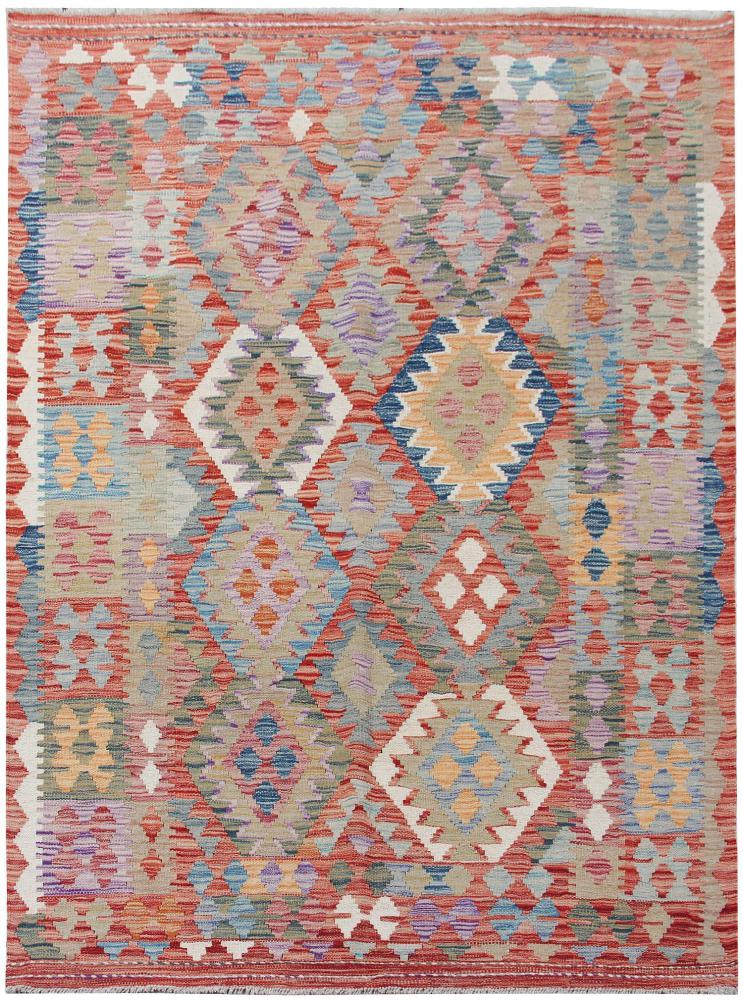 Afghan rug Kilim Afghan 6'8"x4'11" 6'8"x4'11", Persian Rug Woven by hand