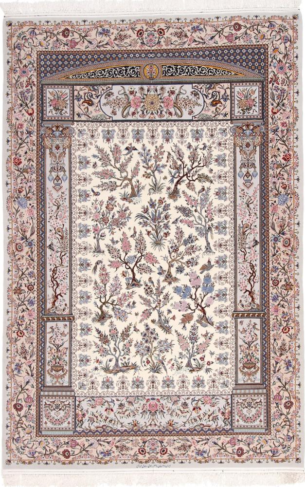 Perserteppich Isfahan Seidenkette 9'10"x6'6" 9'10"x6'6", Perserteppich Handgeknüpft