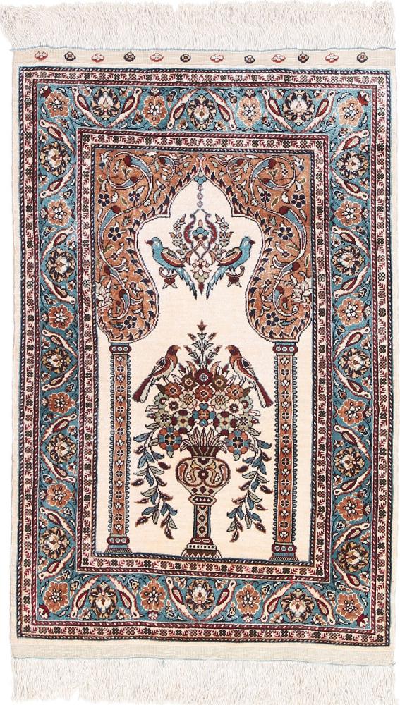  Kayseri Zijde 85x56 85x56, Perzisch tapijt Handgeknoopte