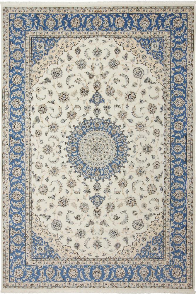 Tapis persan Naïn 9La Sherkat Signé 9'7"x6'6" 9'7"x6'6", Tapis persan Noué à la main