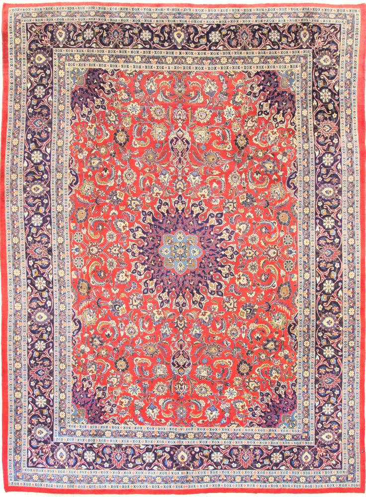 Persian Rug Mashad 13'2"x9'7" 13'2"x9'7", Persian Rug Knotted by hand