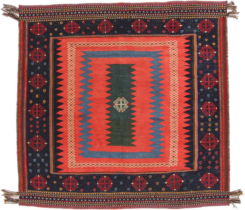  ペルシャ絨毯 キリム Fars 148x144 148x144,  ペルシャ絨毯 手織り