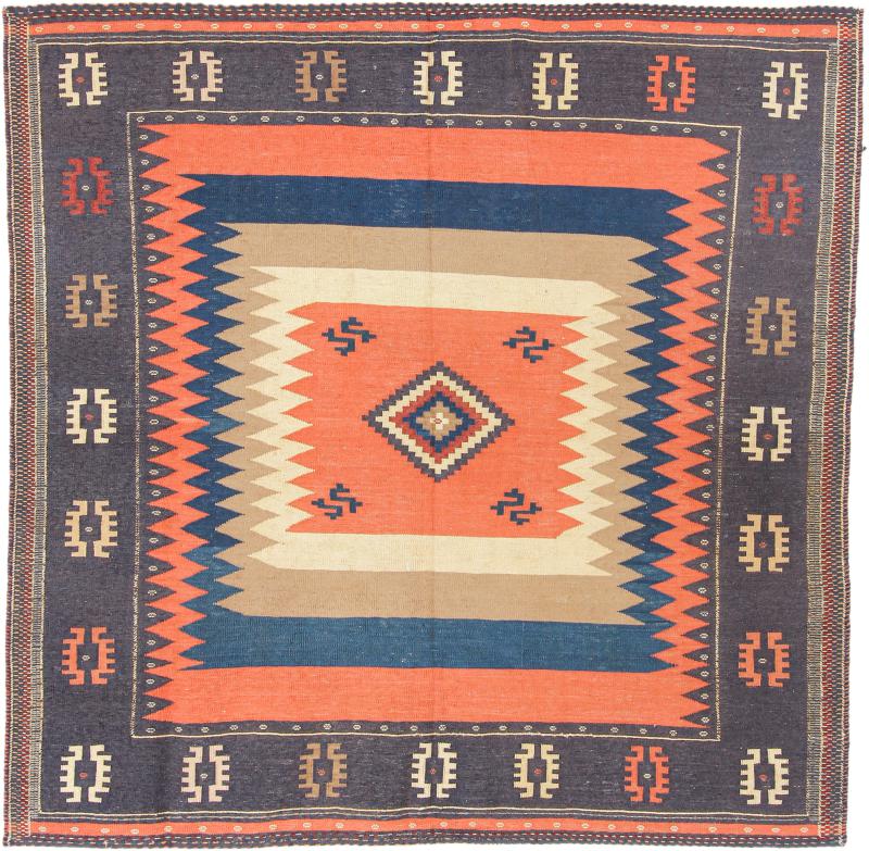  ペルシャ絨毯 キリム Fars 145x144 145x144,  ペルシャ絨毯 手織り