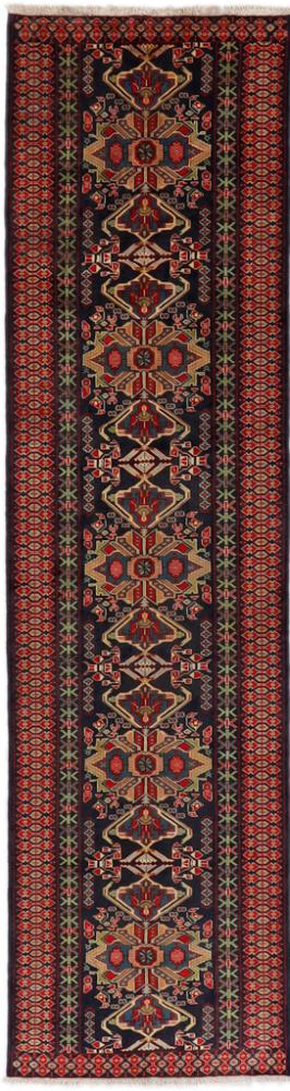  ペルシャ絨毯 バクティアリ 12'5"x3'4" 12'5"x3'4",  ペルシャ絨毯 手織り