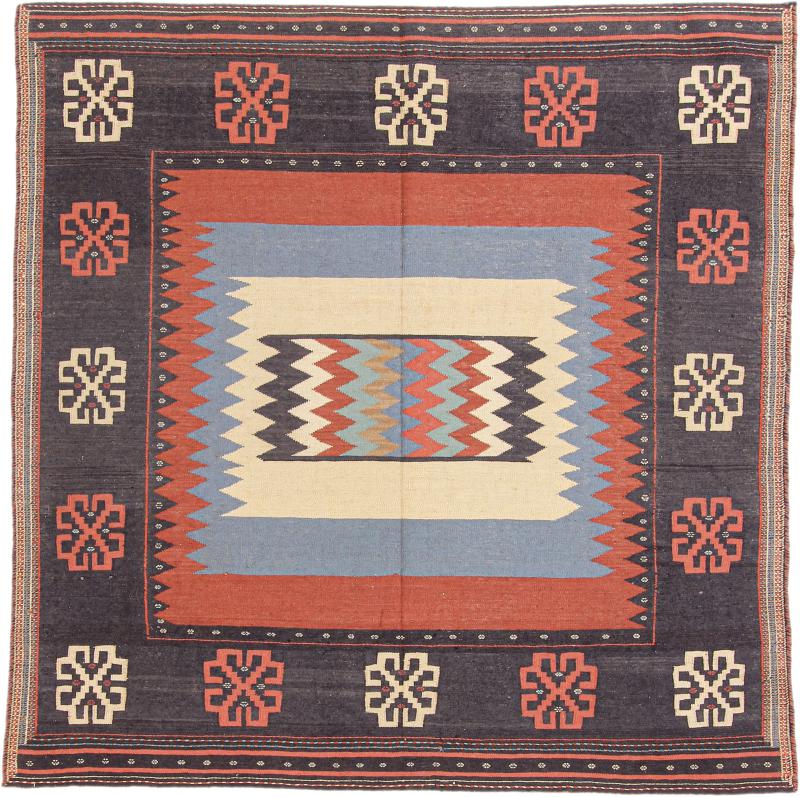  ペルシャ絨毯 キリム Fars 141x138 141x138,  ペルシャ絨毯 手織り