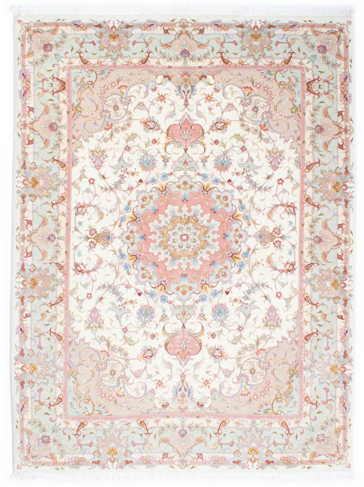 Persian Rug Tabriz 50Raj Silk Warp 207x154 207x154, Persian Rug Knotted by hand