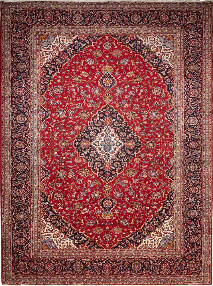 Persian Rug Keshan 13'5"x10'1" 13'5"x10'1", Persian Rug Knotted by hand