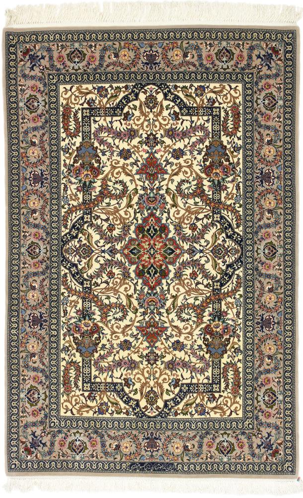 Persian Rug Isfahan Signed Silk Warp 170x112 170x112, Persian Rug Knotted by hand