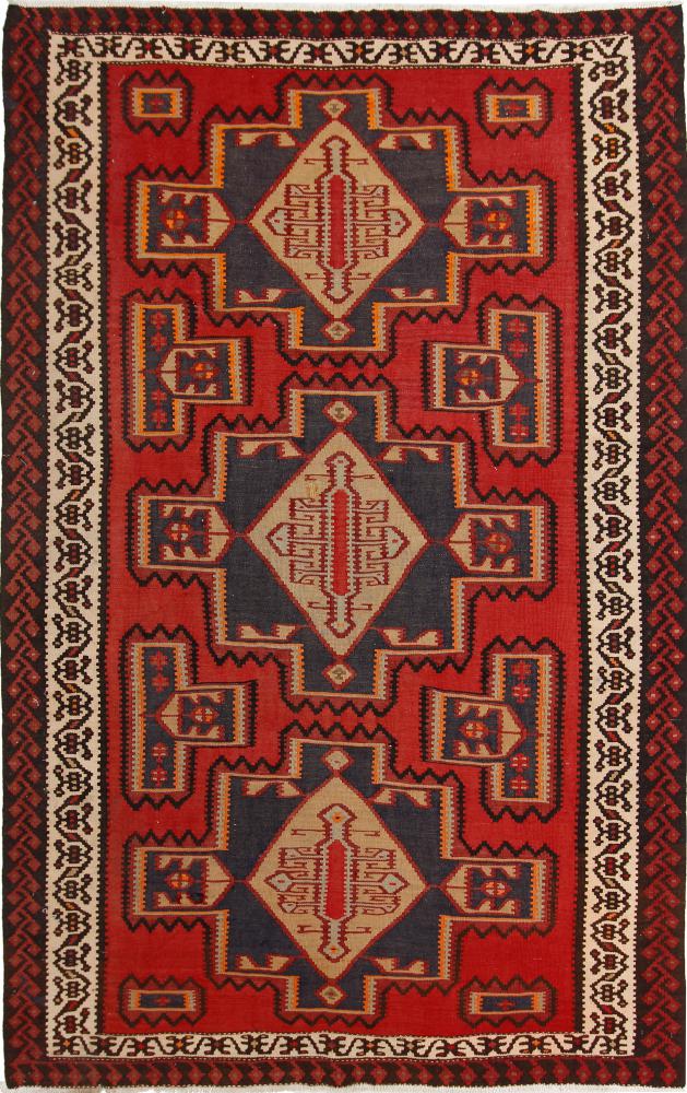 Tapis persan Kilim Fars Azerbaijan Antique 304x196 304x196, Tapis persan Tissé à la main