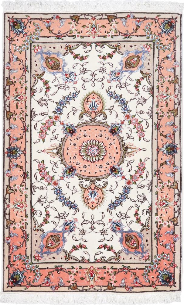 Persian Rug Tabriz 50Raj 4'2"x2'8" 4'2"x2'8", Persian Rug Knotted by hand