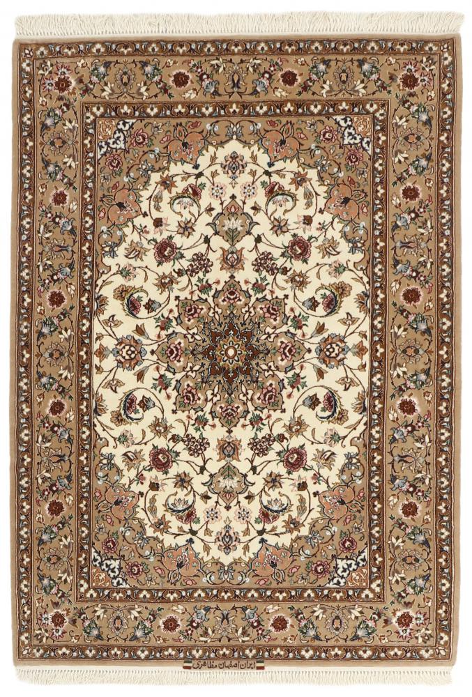 Tappeto persiano Isfahan Ordito in Seta 161x111 161x111, Tappeto persiano Annodato a mano