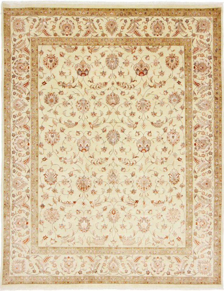 Indiaas tapijt Indo Tabriz Mahi 10'1"x8'0" 10'1"x8'0", Perzisch tapijt Handgeknoopte