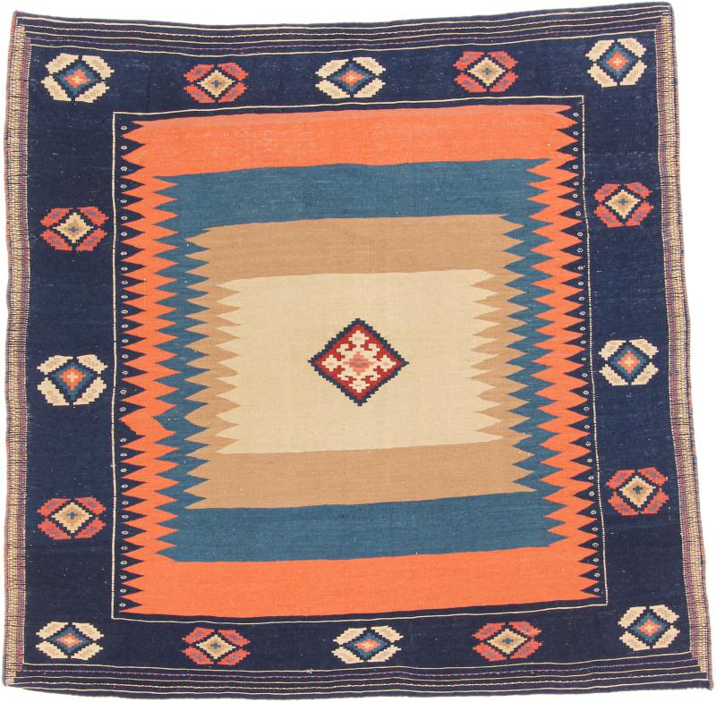  ペルシャ絨毯 キリム Fars 140x141 140x141,  ペルシャ絨毯 手織り
