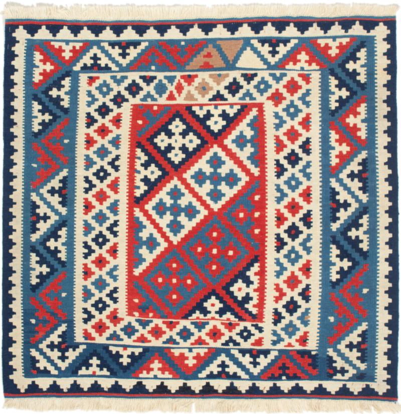  ペルシャ絨毯 キリム Fars 100x95 100x95,  ペルシャ絨毯 手織り