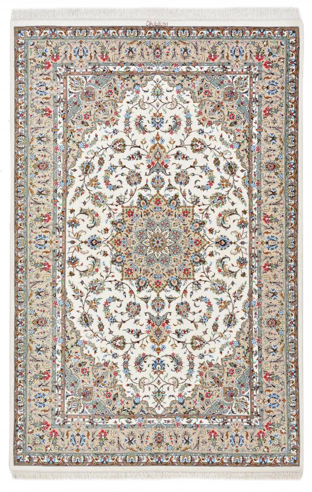 Persialainen matto Ghom Silkki 199x128 199x128, Persialainen matto Solmittu käsin