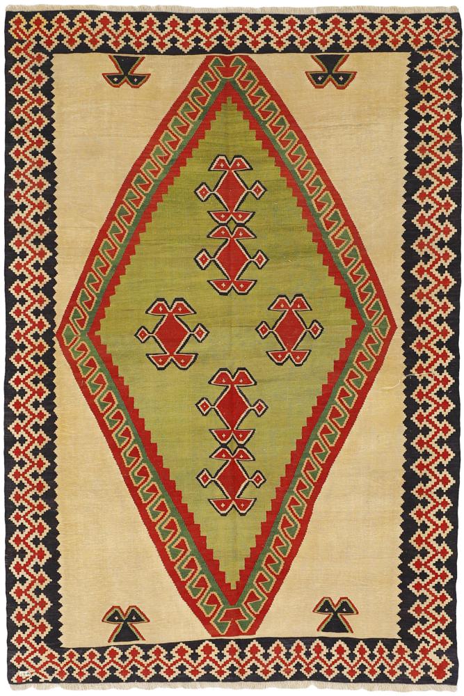 Persian Rug Kilim Fars 7'9"x5'3" 7'9"x5'3", Persian Rug Woven by hand