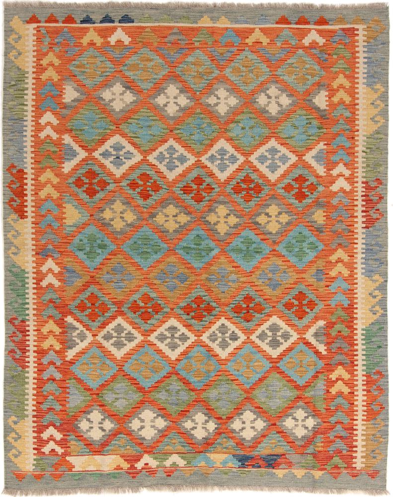 Afghaans tapijt Kilim Afghan 196x153 196x153, Perzisch tapijt Handgeweven