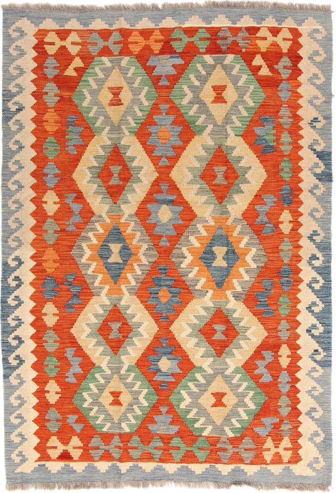 Afghan rug Kilim Afghan 5'9"x4'1" 5'9"x4'1", Persian Rug Woven by hand