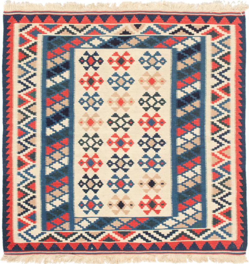  ペルシャ絨毯 キリム Fars 102x99 102x99,  ペルシャ絨毯 手織り