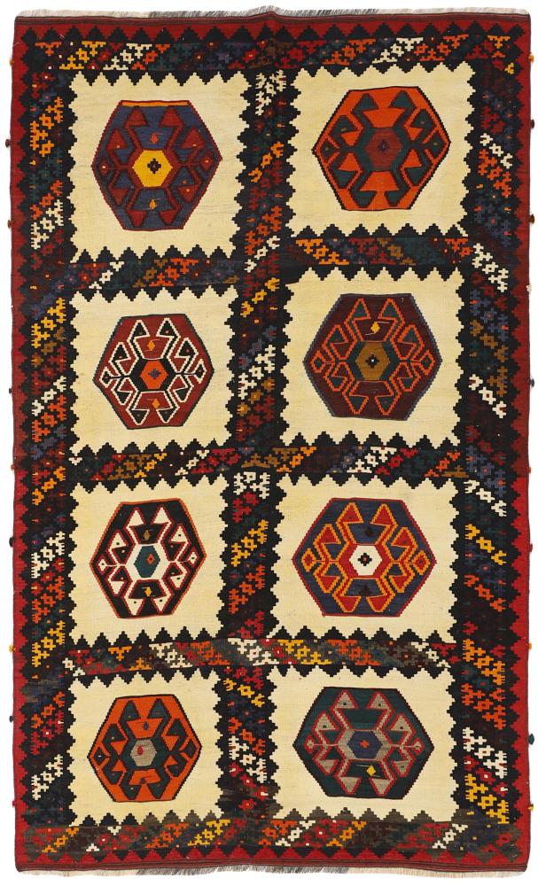 Persian Rug Kilim Fars 8'6"x4'9" 8'6"x4'9", Persian Rug Woven by hand
