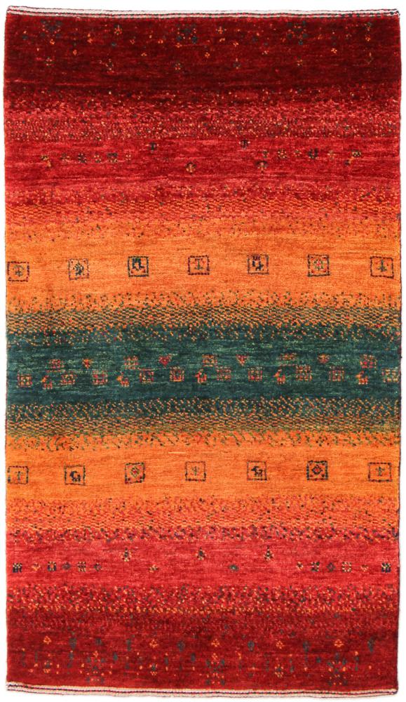 Persian Rug Persian Gabbeh Loribaft Nowbaft 3'4"x1'11" 3'4"x1'11", Persian Rug Knotted by hand