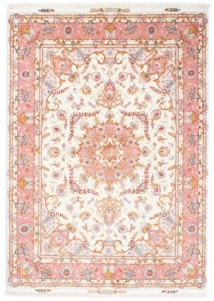 Persian Rug Tabriz 50Raj Silk Warp 208x149 208x149, Persian Rug Knotted by hand
