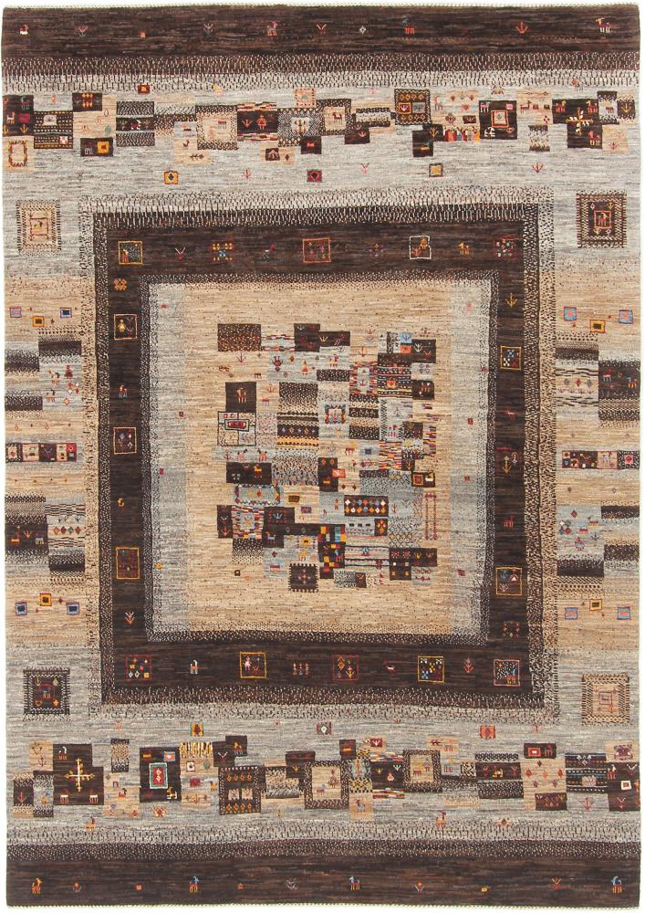 Persian Rug Persian Gabbeh Loribaft Nowbaft 257x184 257x184, Persian Rug Knotted by hand