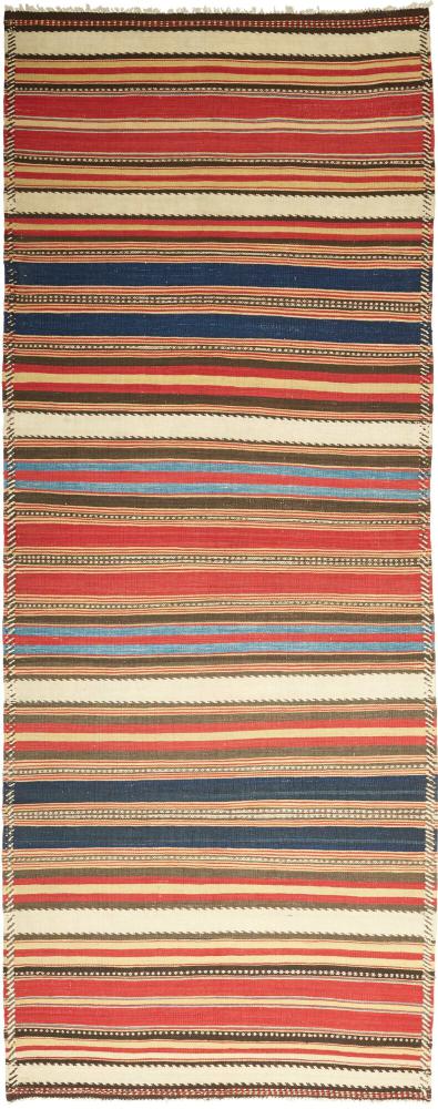 Tapis persan Kilim Fars Antique 307x119 307x119, Tapis persan Tissé à la main