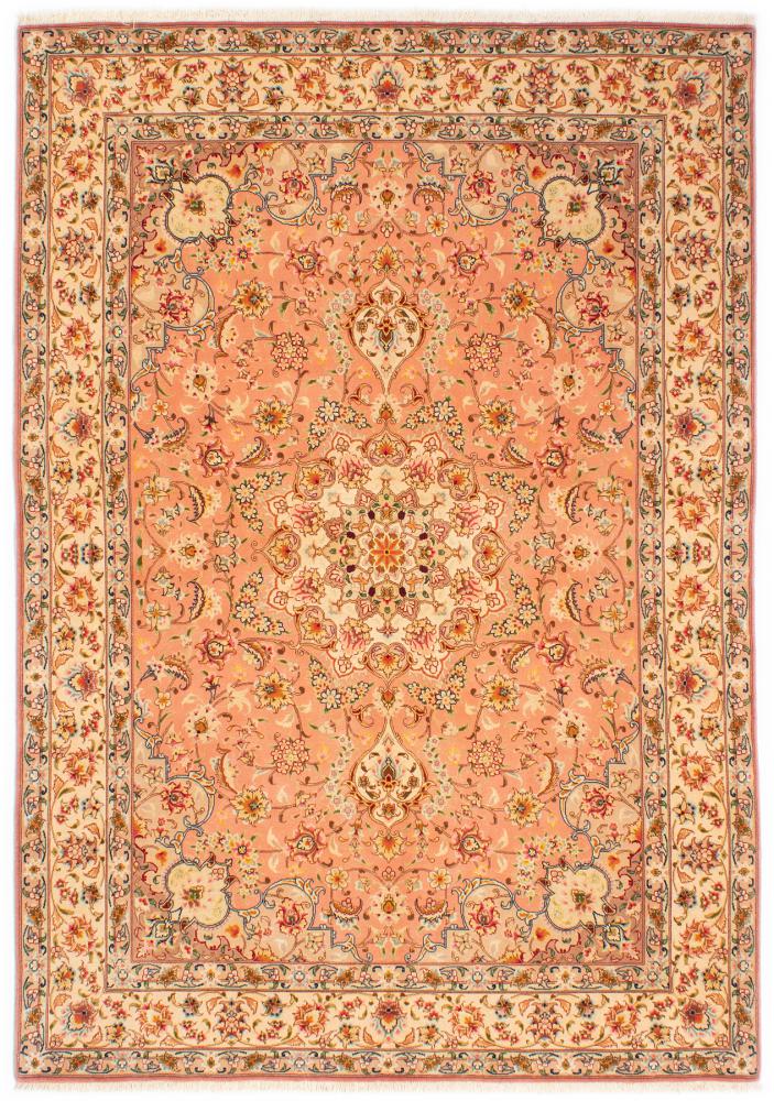 Tappeto persiano Tabriz 50Raj Ordito in Seta 213x147 213x147, Tappeto persiano Annodato a mano