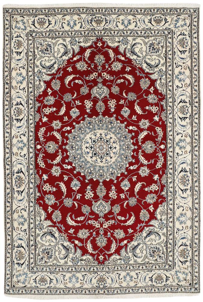 Persian Rug Nain 9'5"x6'5" 9'5"x6'5", Persian Rug Knotted by hand