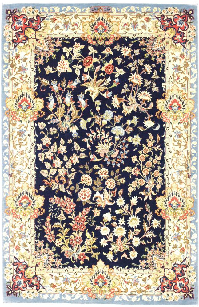 Persisk matta Isfahan Ilam Sherkat Farsh Silkesvarp 154x100 154x100, Persisk matta Knuten för hand