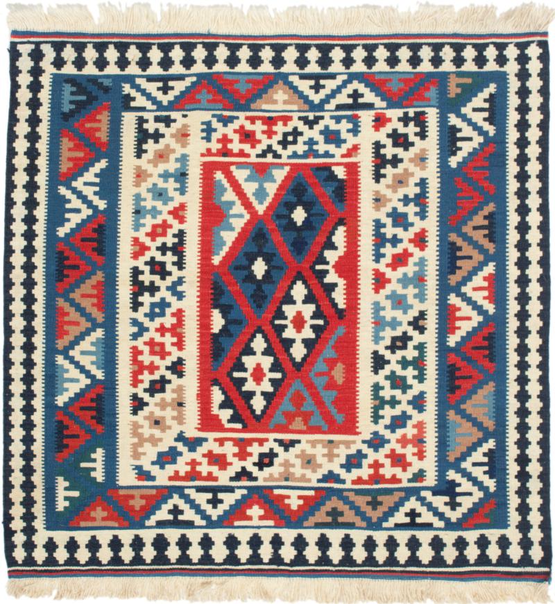 Persian Rug Kilim Fars 3'4"x3'4" 3'4"x3'4", Persian Rug Woven by hand